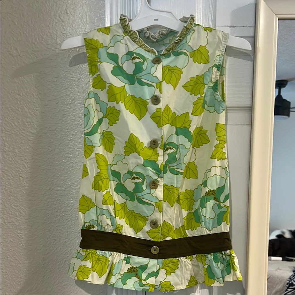 Persnickety Floral Sleeveless Floral Top *Actual Size 12 But Runs Small